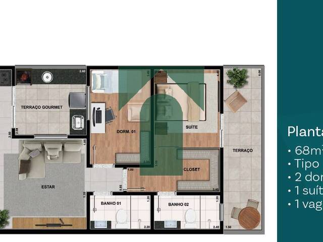 #008320 - Apartamento Sem Condomínio para Venda em Santo André - SP - 1