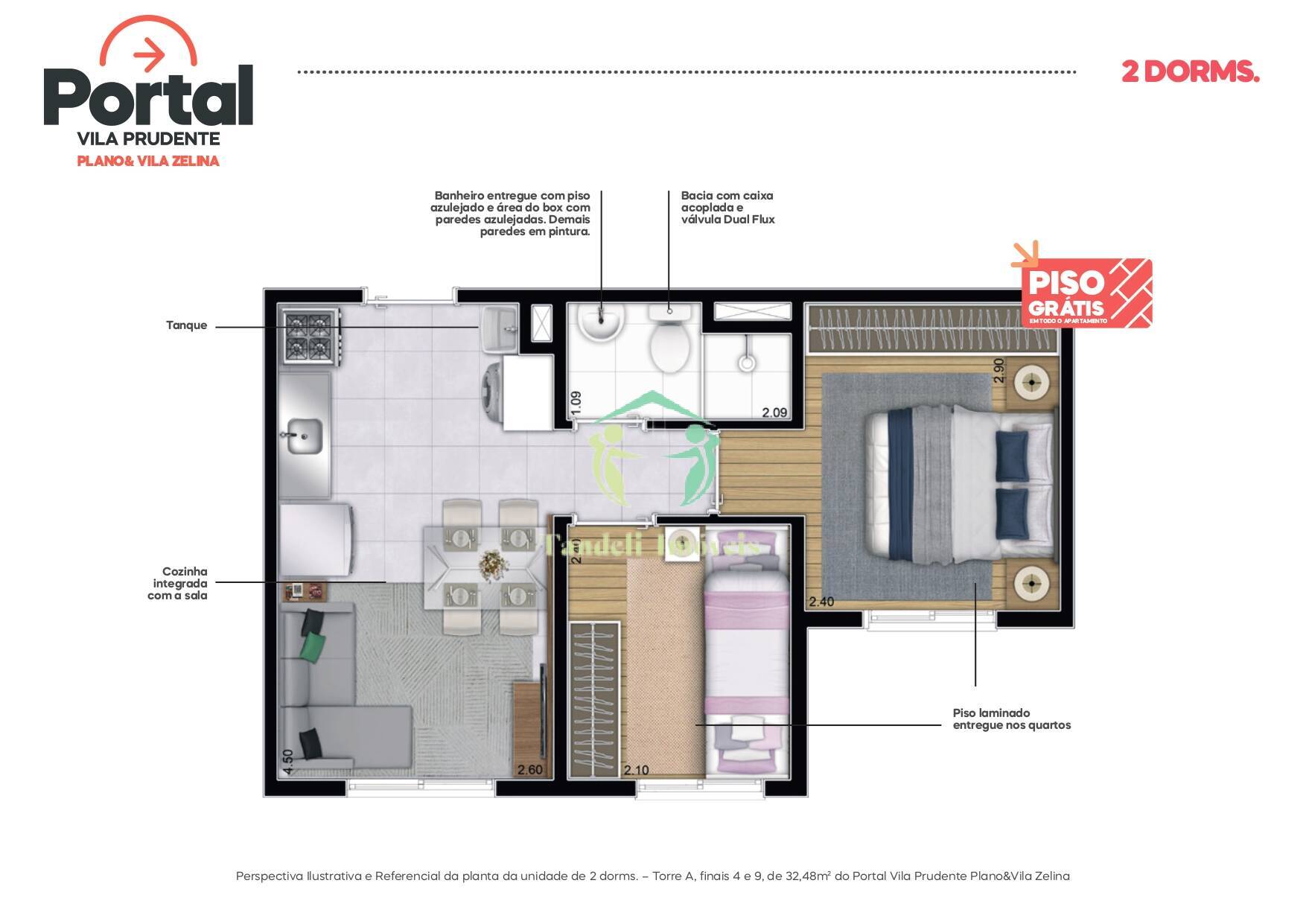 Apartamento, 2 quartos, 33 m² - Foto 2