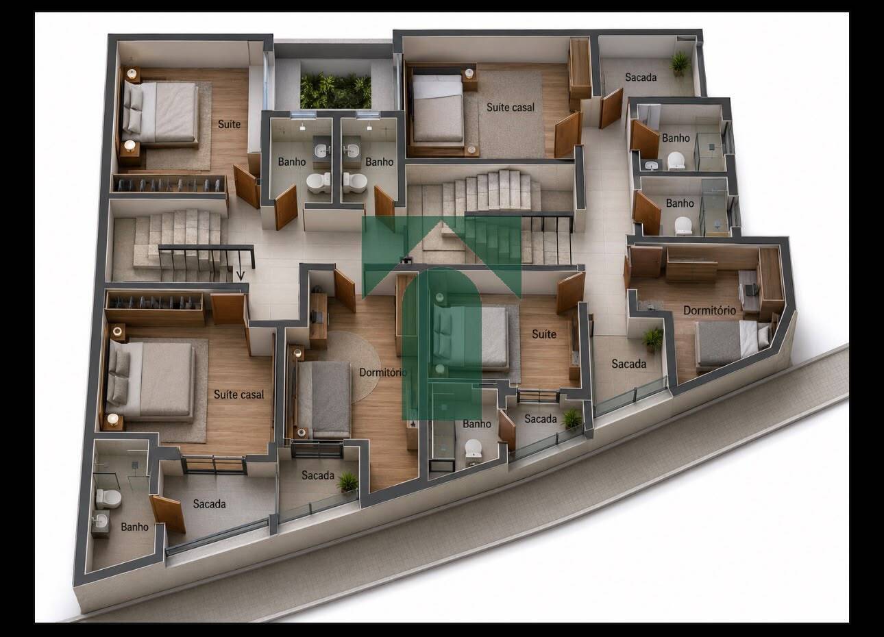 Sobrado, 3 quartos, 121 m² - Foto 1